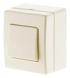 Bouton poussoir 10A saillie - blanc - Beijing - Zenitech