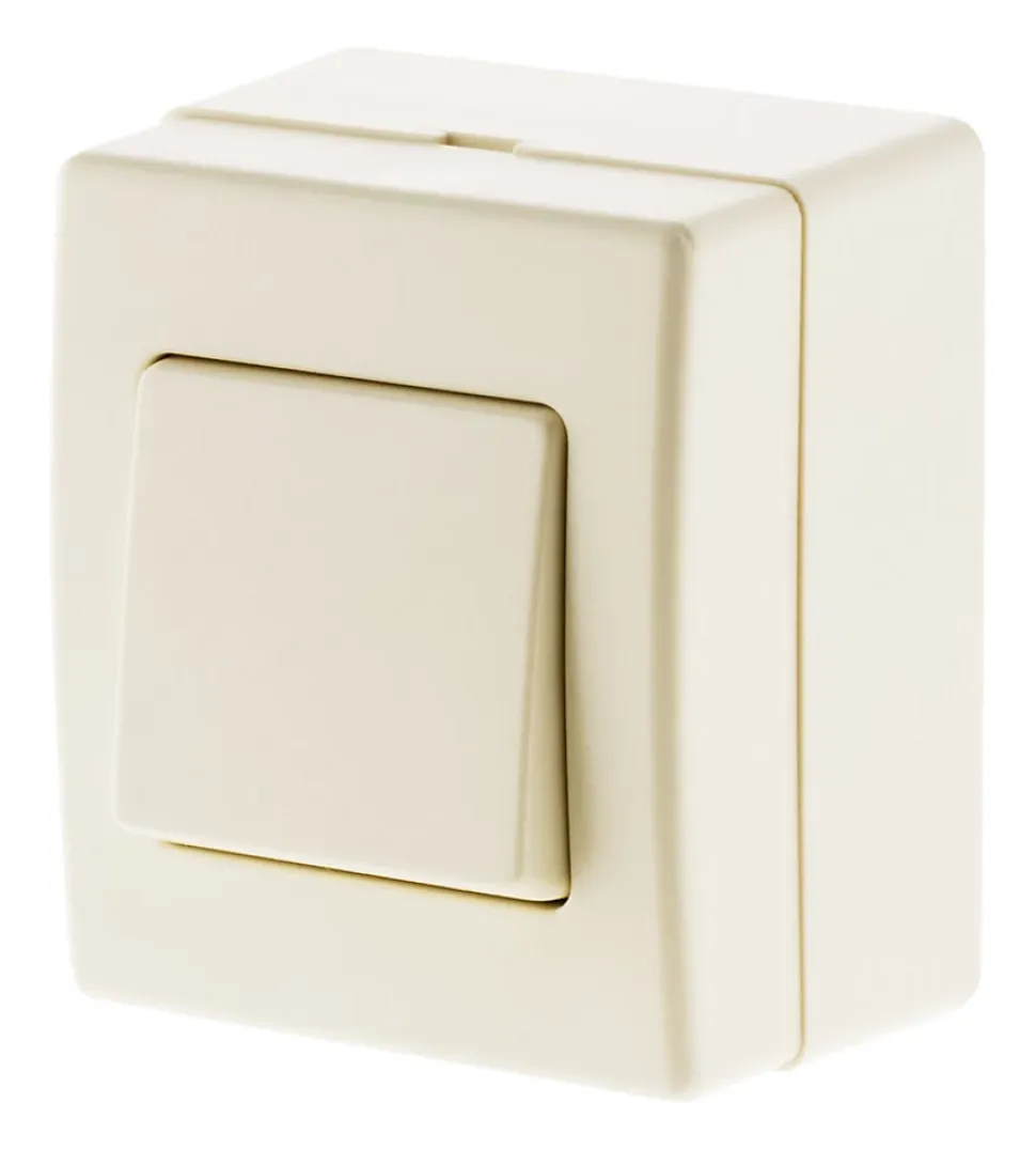 Bouton poussoir 10A saillie - blanc - Beijing - Zenitech