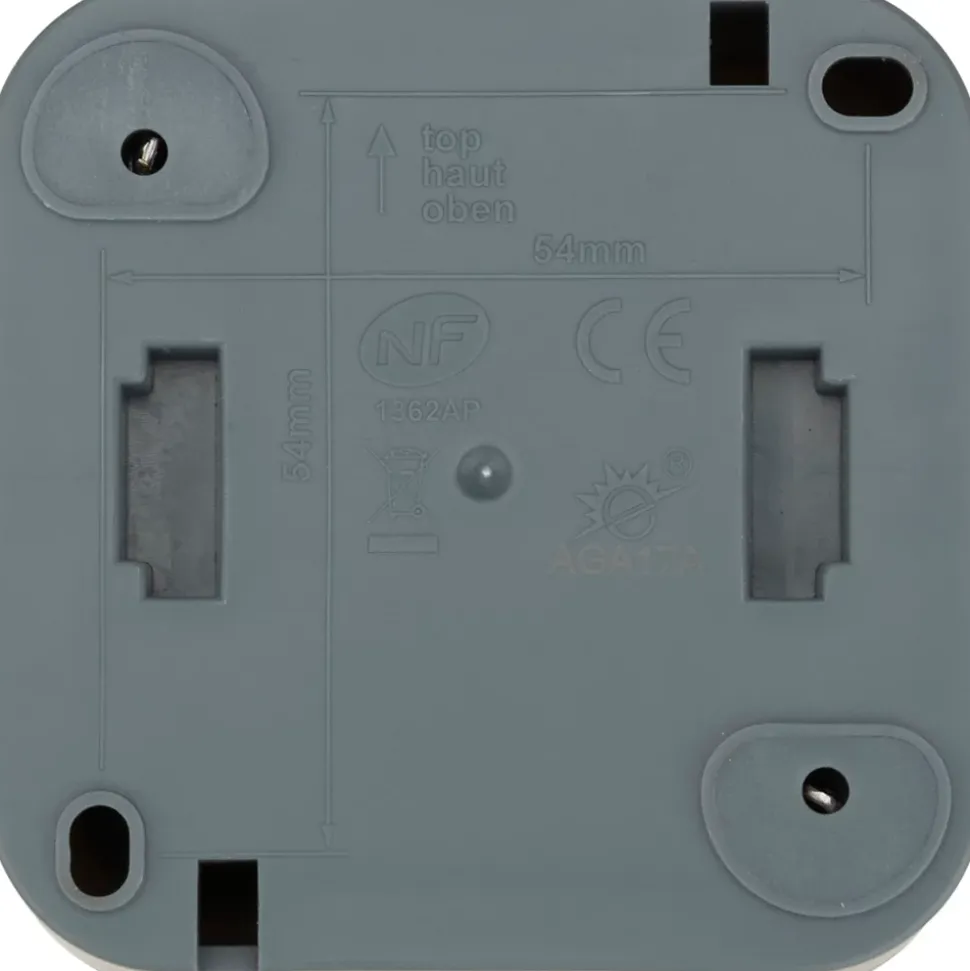 Bouton poussoir étanche en saillie Jacobsen Malinn gris complet