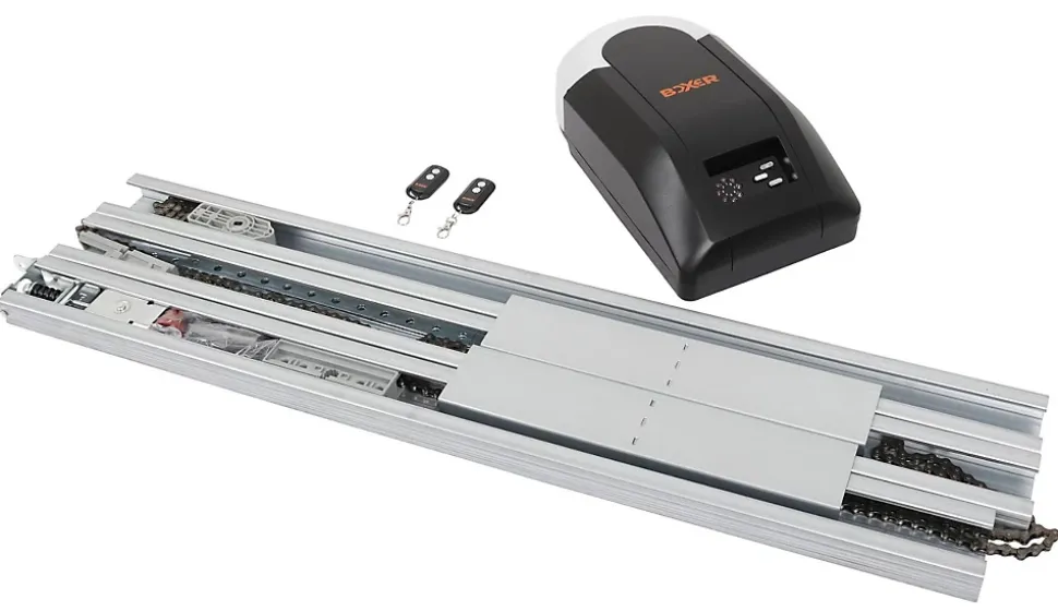 Boxer Ouvre-porte de garage 800N avec télécommande, éclairage LED et arrêt automatique, portée 35 m