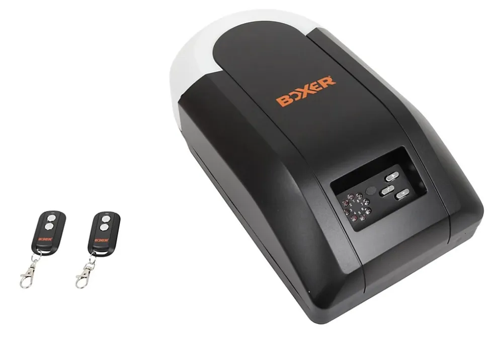 Boxer Ouvre-porte de garage 800N avec télécommande, éclairage LED et arrêt automatique, portée 35 m