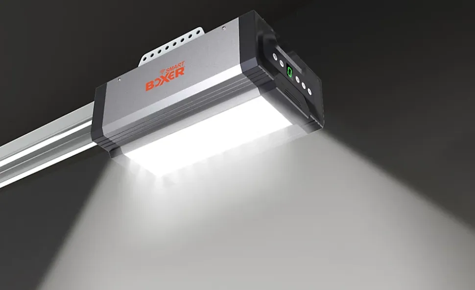 Boxer Ouvre-porte de garage WiFi 1000N modèle 5000, app smartphone, 2 télécommandes, rail 3,5 m
