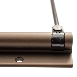 Bras à ressort ferme porte, a corps très fin en Aluminium anodisé bronze