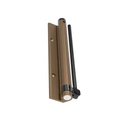 Bras à ressort ferme porte, a corps très fin en Aluminium anodisé bronze