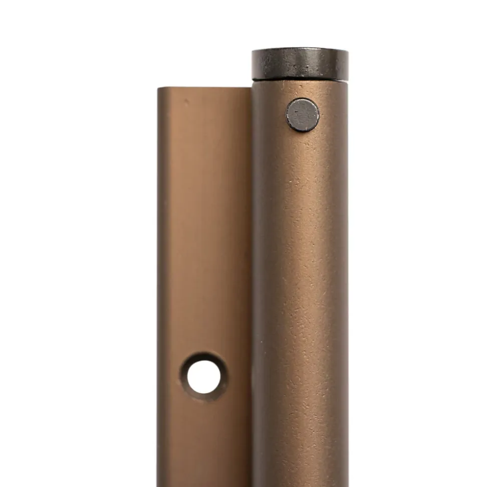 Bras à ressort ferme porte, a corps très fin en Aluminium anodisé bronze
