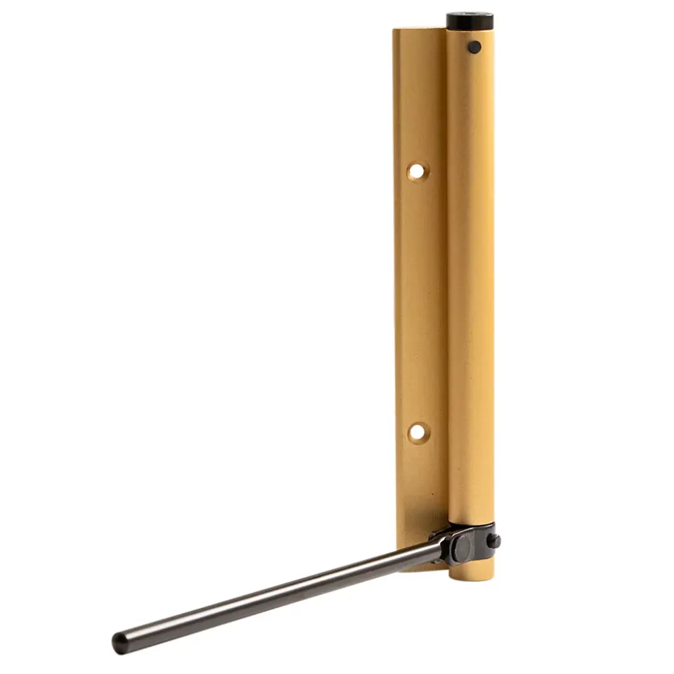 Bras à ressort ferme porte, a corps très fin en Aluminium anodisé or