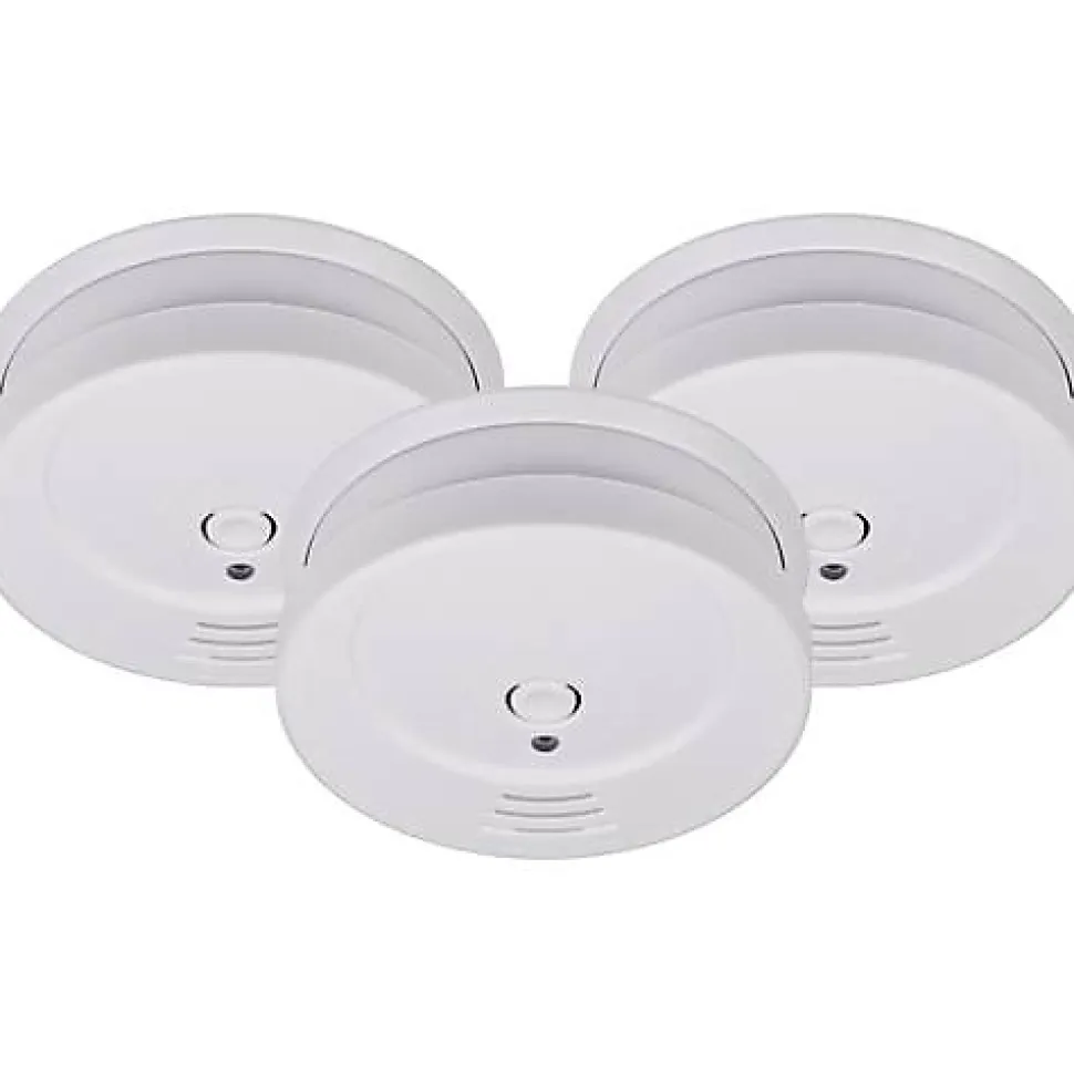Brennenstuhl Détecteur de fumée DFX-618179 - lot de 3, alimentation 9V, capteur photoélectrique
