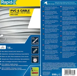 Bâtons de colle PVC & câbles 12 mm. Parfait pour les travaux de fixation et de réparation. Paquet de 14 bâtons longs.
