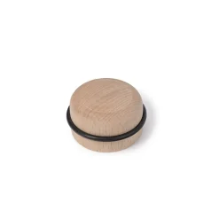 Butée de porte macaron Rei bois hêtre ⌀6,3x H.3,5 cm