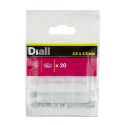 Butoir à coller en caoutchouc carré Diall 13 x 13 mm, 20 pièces