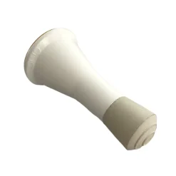 Butoir mural adhésif en plastique blanc & bouchon blanc. Diamètre de la base 38mm et longueur 72mm. MADE IN FRANCE