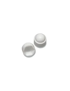 Cache Ecrou ou cache tête vis Tête hexagonale TH M10 nylon blanc Sur plat 17 - 100 pièces