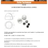 Cache Ecrou ou cache tête vis Tête hexagonale TH M45 nylon noir Sur plat 70 - 10 pièces