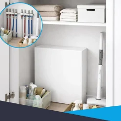 Cache nourrice plomberie ATOLE en acier Blanc - Largeur fixe - Taille 3 : 450 x 850 x 150 mm