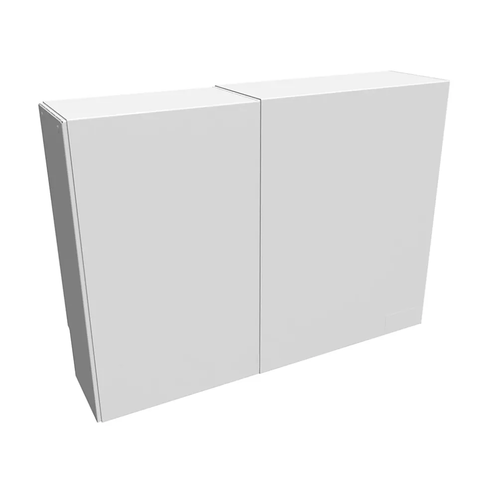 Cache nourrice plomberie ATOLE en acier Blanc - Largeur réglable - Taille 4 : 650 x 605 à 1150 x 150 mm
