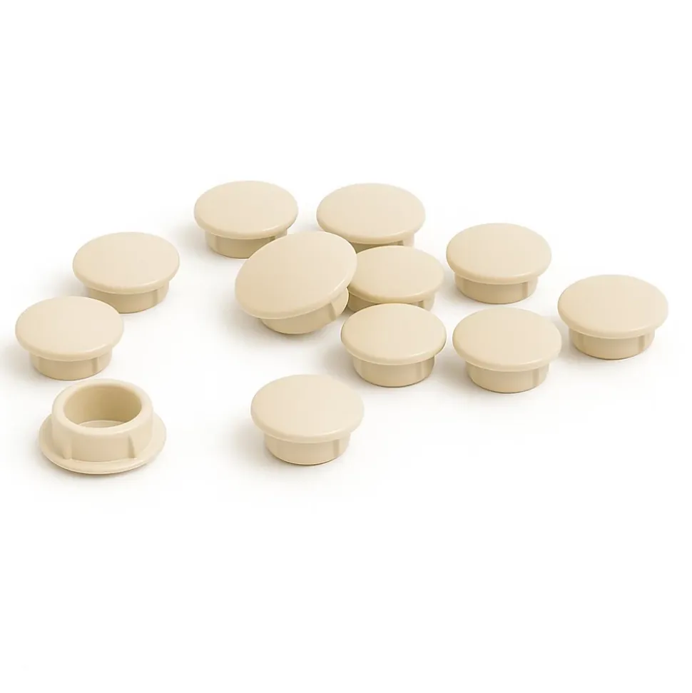 Cache vis beige clair diamètre 6mm - Lot de 10