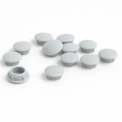 Cache vis gris clair diamètre 6mm - Lot de 10