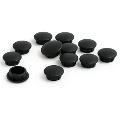 Cache vis noir diamètre 6mm - Lot de 10
