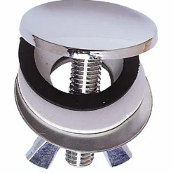 Cache-trou Wirquin en laiton chromé Ø 43 mm