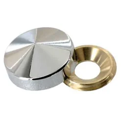Cache-vis conique Laiton chrome ø16 mm