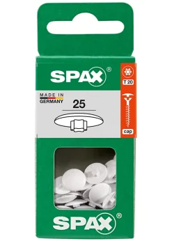 Cache-vis vis T20 blanc ø12 mm - 25 pièces