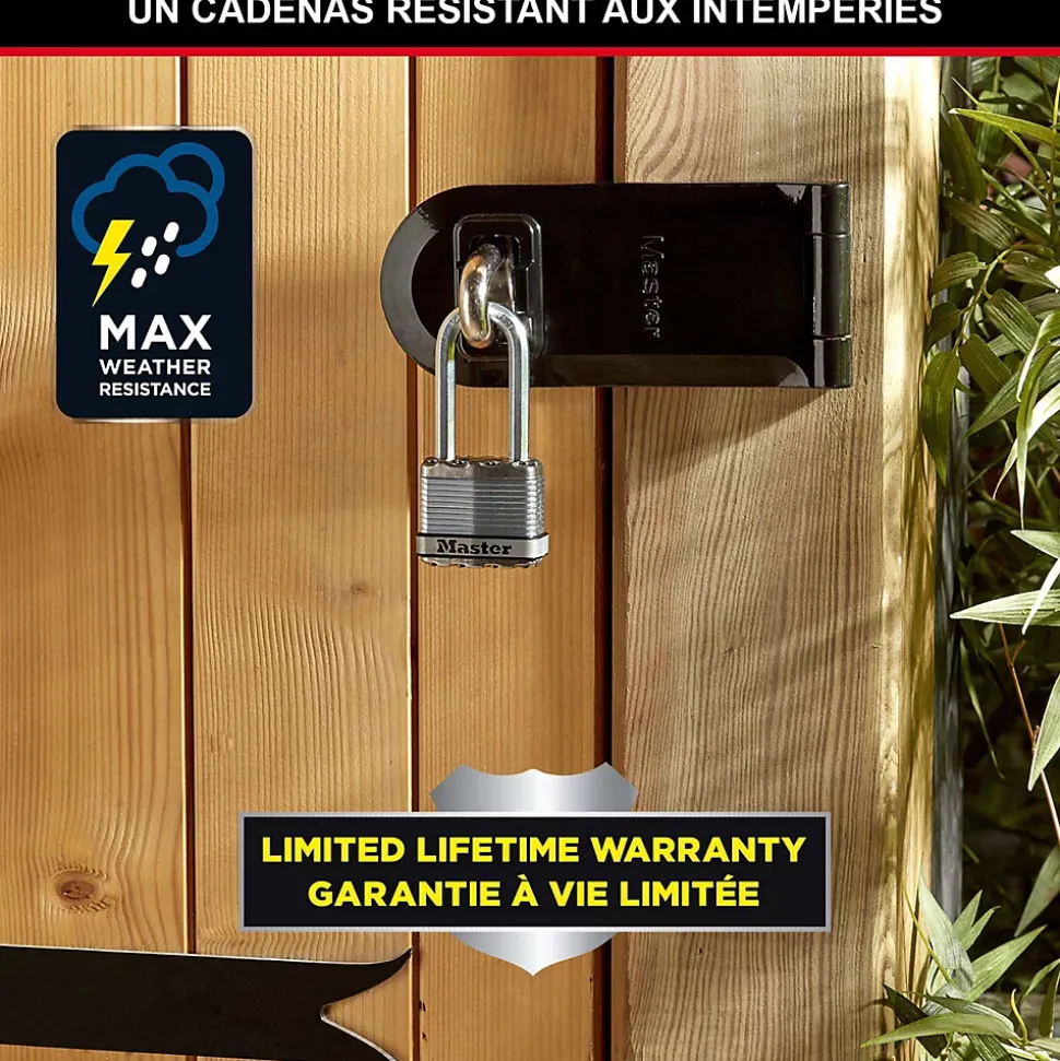 Cadenas à clé Master Lock Excell M1EURDLH acier laminé l.45 mm hauteur de l'anse 51 mm