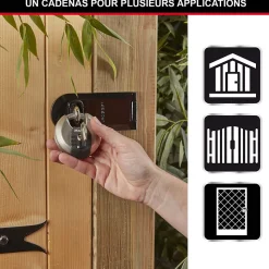 Cadenas à clé Master Lock Excell M40EURT disque en acier inoxydable Ø. 70 mm hauteur de l'anse 16 mm vendu par 2