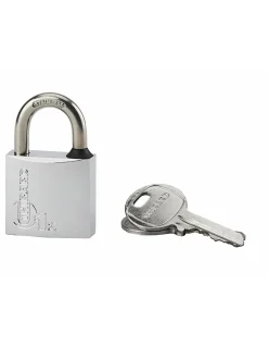 Cadenas à clé Type 1, laiton, extérieur, anse inox, 30mm, 2 clés - THIRARD