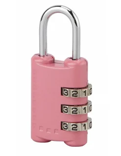 Cadenas à code, bagage, 25mm, anse acier nickelé, 3 chiffres - SP