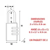Cadenas à combinaison Master Lock 7620EURT aluminium l.20 mm hauteur de l'anse 21 mm vendu par 2