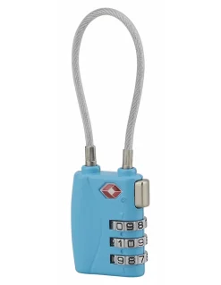 Cadenas à combinaison TSA à cable, 3 chiffres, voyage, 30mm - THIRARD