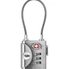 Cadenas câble TSA a Code Combinaison Programmable 3 Chiffres - Yale - Homologué TSA - Gris