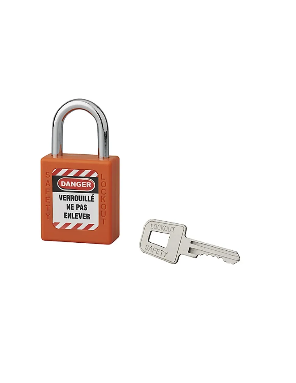 Cadenas de consignation 40mm, anse acier 25mm, Orange - Thirard