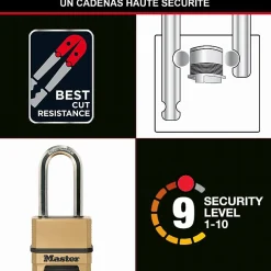 Cadenas Haute Sécurité Combinaison Zinc Anse XL Extérieur M175EURDLH