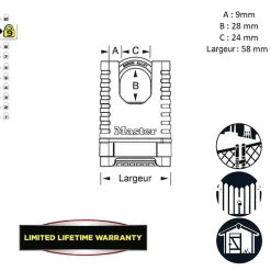 Cadenas Inox Master Lock Excell Marine 56 mm