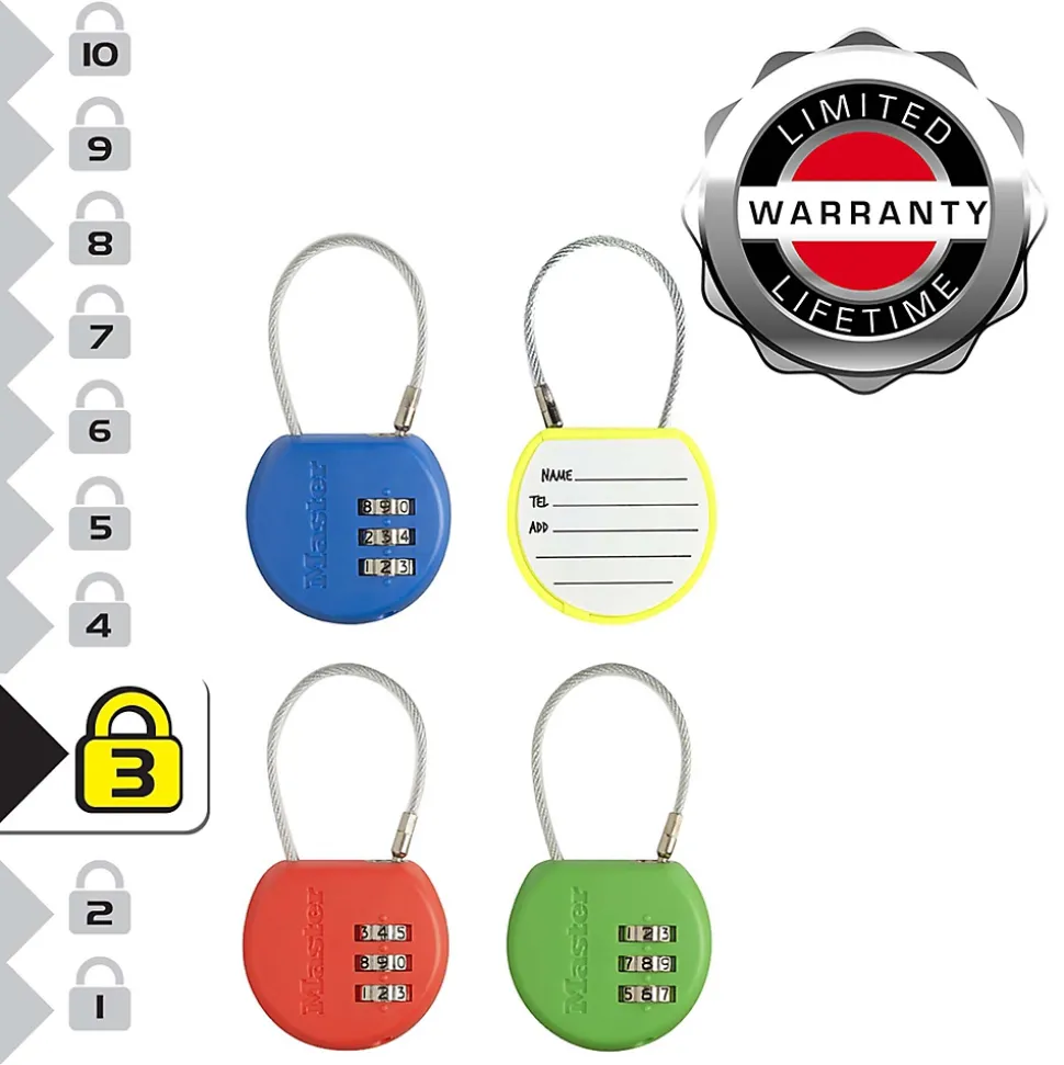 Cadenas porte-adresse Master Lock 42 mm