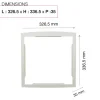 Cadre d'encastrement Blanc neige brillant RAL 9016