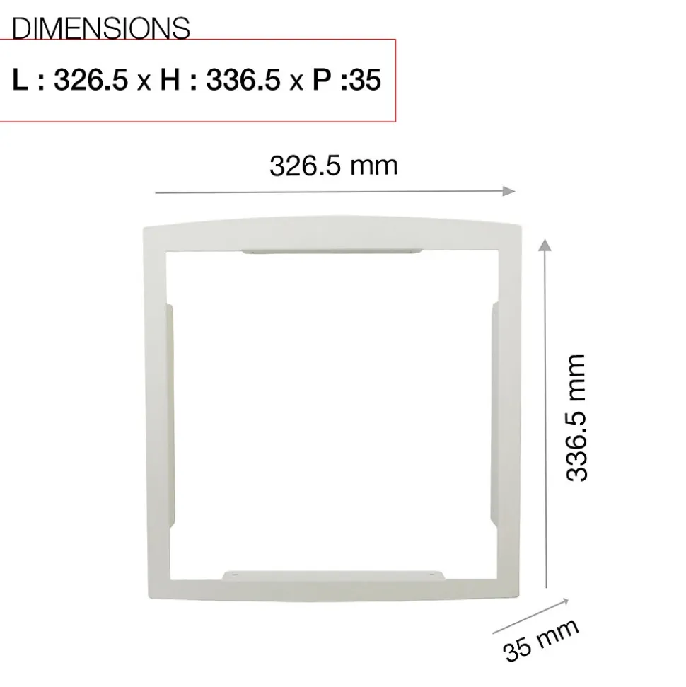 Cadre d'encastrement Blanc neige brillant RAL 9016