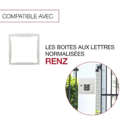 Cadre d'encastrement Blanc neige brillant RAL 9016