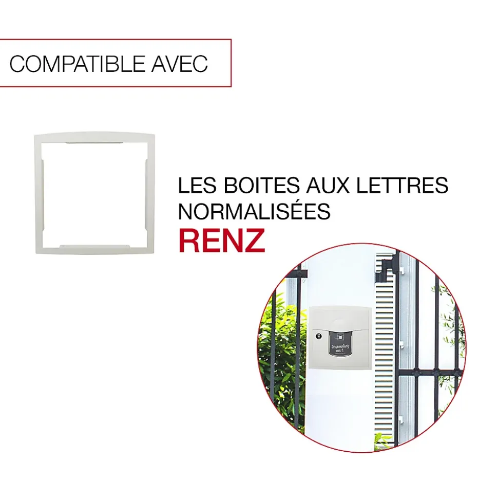 Cadre d'encastrement Blanc neige brillant RAL 9016