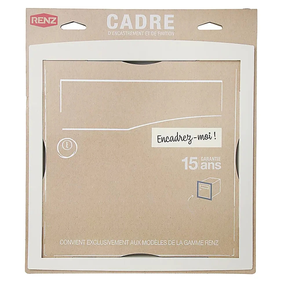 Cadre d'encastrement Ton Pierre aspect sablé RAL 1013 S