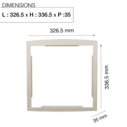 Cadre d'encastrement Ton Pierre aspect sablé RAL 1013 S