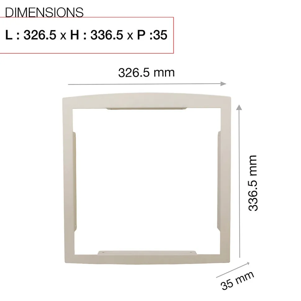 Cadre d'encastrement Ton Pierre aspect sablé RAL 1013 S