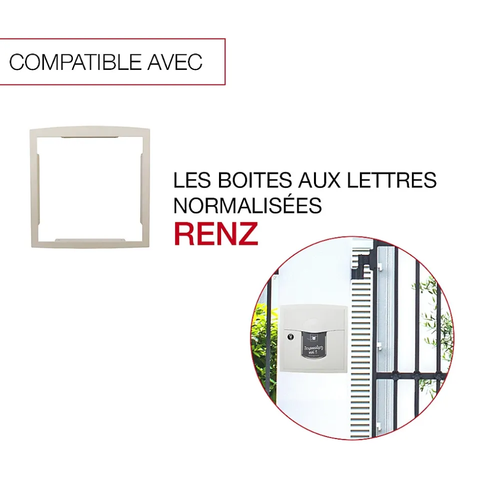 Cadre d'encastrement Ton Pierre aspect sablé RAL 1013 S