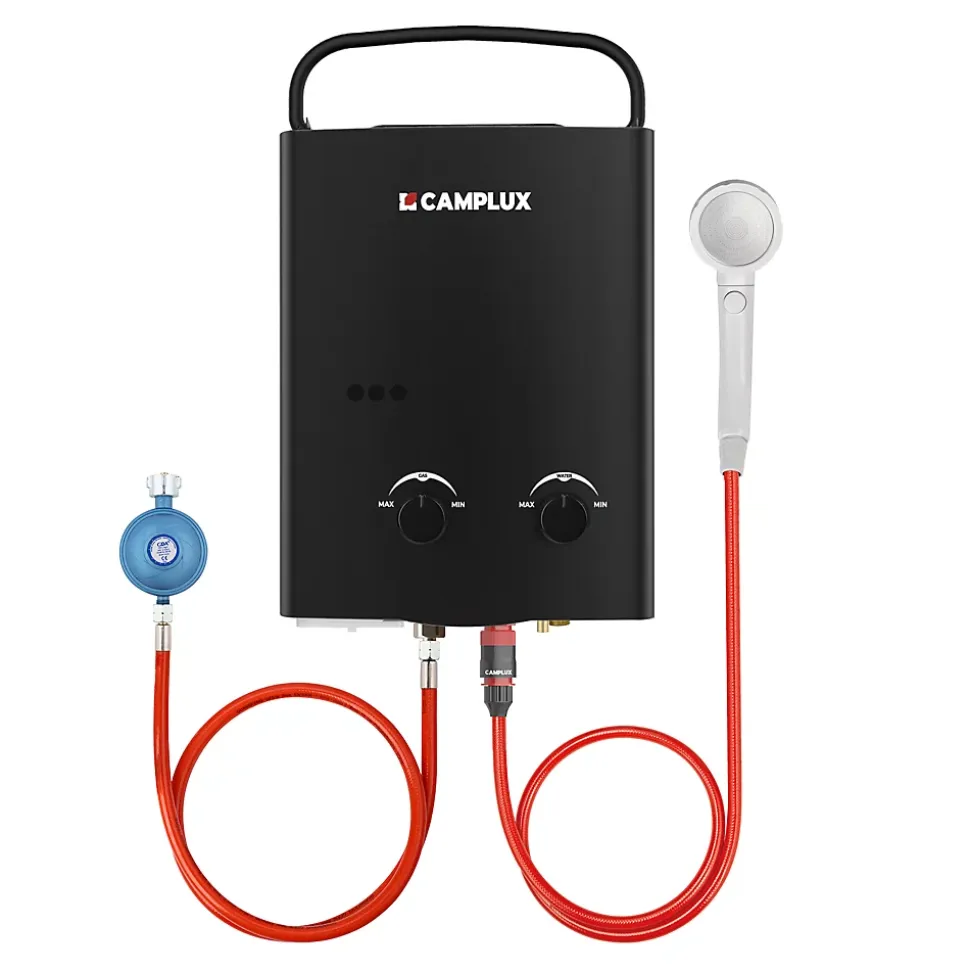 CAMPLUX AY132B-DE Chauffe-eau instantanés portables de 5L/min au gaz Propane/Butane (50mbar)
