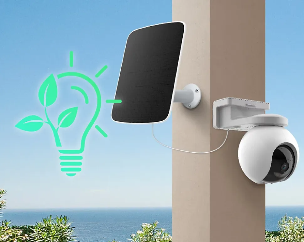 Caméra de surveillance extérieure connectée Ezviz HB8 avec panneau solaire