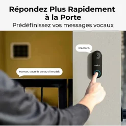 Caméra de surveillance Reolink Sonnette exterieur connectee D340W Noir
