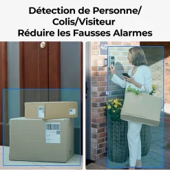 Caméra de surveillance Reolink Sonnette exterieur connectee D340W Noir