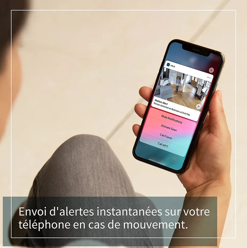 Caméra de vidéosurveillance sans fil Arlo Ultra2 4K blanche, lot de 4