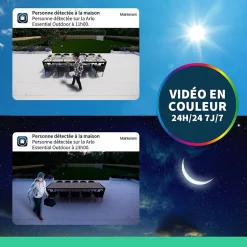 Caméra de vidéosurveillance extérieure Arlo Essential2 2k blanc vendue par 3 pièces